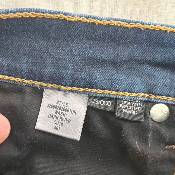 Veronica Beard Debbie Ankle-Crop Skinny Jean Dark river Blue Jean size 23 or 000 - Picture 10 of 11